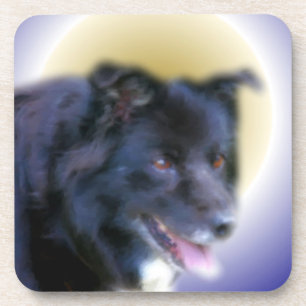 Dessous-de-verre Bordure Collie Dog Art