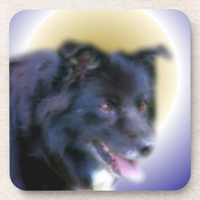 Dessous-de-verre Bordure Collie Dog Art (Devant)