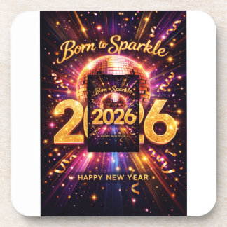 Dessous-de-verre Born to Sparkle 2026 Disco Ball Happy New Year