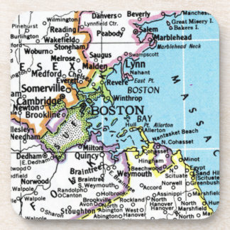 Dessous-de-verre Boston, Massachusetts Ornament Carte Vintage