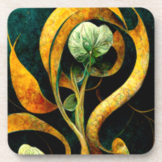 Dessous-de-verre Botanical Orchid Greens & Golds