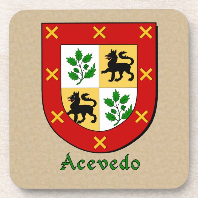 Dessous-de-verre Bouclier de la famille Acevedo (Devant)