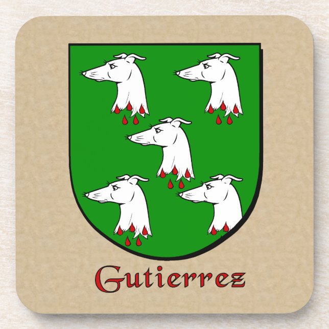 Dessous-de-verre Bouclier familial Gutierrez (Devant)