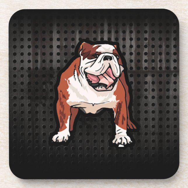Dessous-de-verre Bouledogue grunge (Devant)