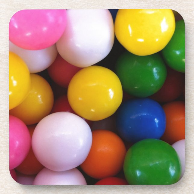 Dessous-de-verre Boules de gomme arc-en-ciel (Devant)
