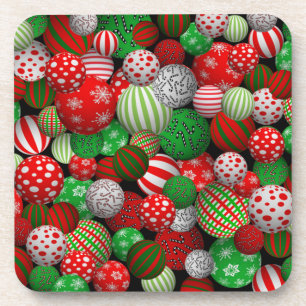 Dessous-de-verre Boules de Noël 3D