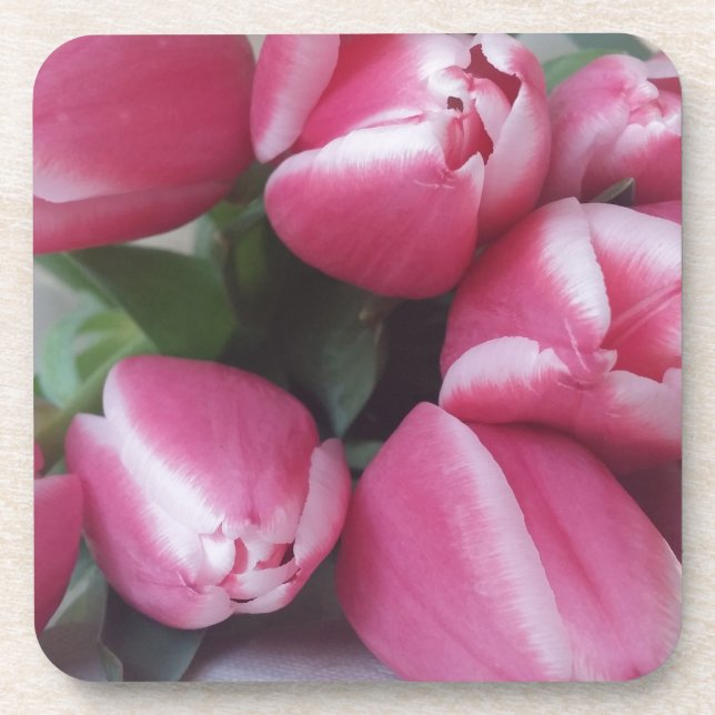 Dessous-de-verre Bouquet de Pink Tulips, Flowers (Devant)