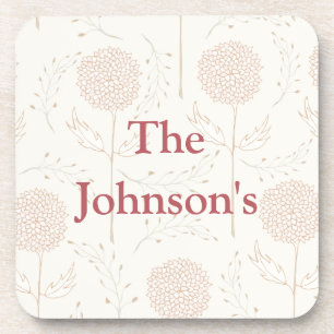 Dessous-de-verre Bourgogne et fleurs blanches