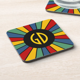 Dessous-de-verre BOUTON RAYS I + votre photo, texte, monogramme