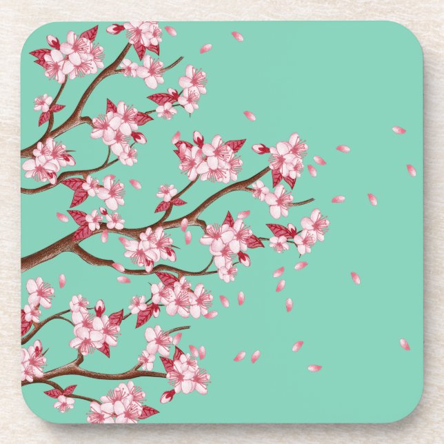 Dessous-de-verre Branches de cerise en fleurs (Devant)