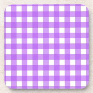 Dessous-de-verre Bright purple gingham