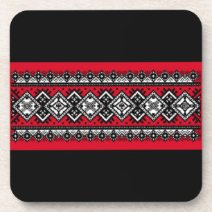Dessous-de-verre Broderie rouge