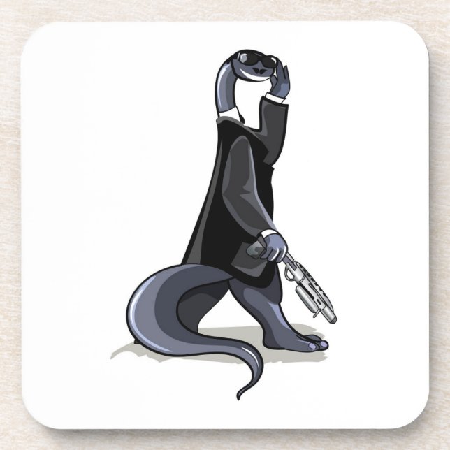 Dessous-de-verre Brontosaurus Habillé Comme Un Personnage De Film. (Devant)