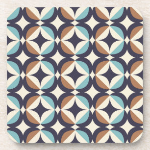 Dessous-de-verre Brun moderne de la moitié du siècle et motif