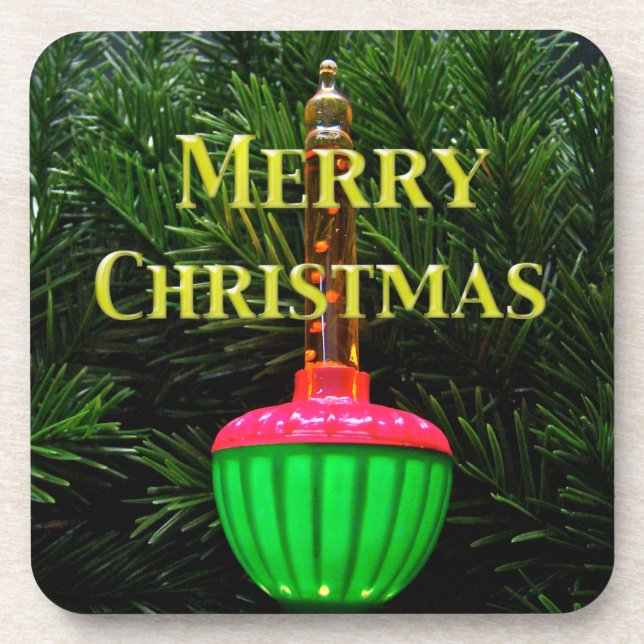 Dessous-de-verre Bubble Light Joyeux Noël Boire les grillades (Devant)