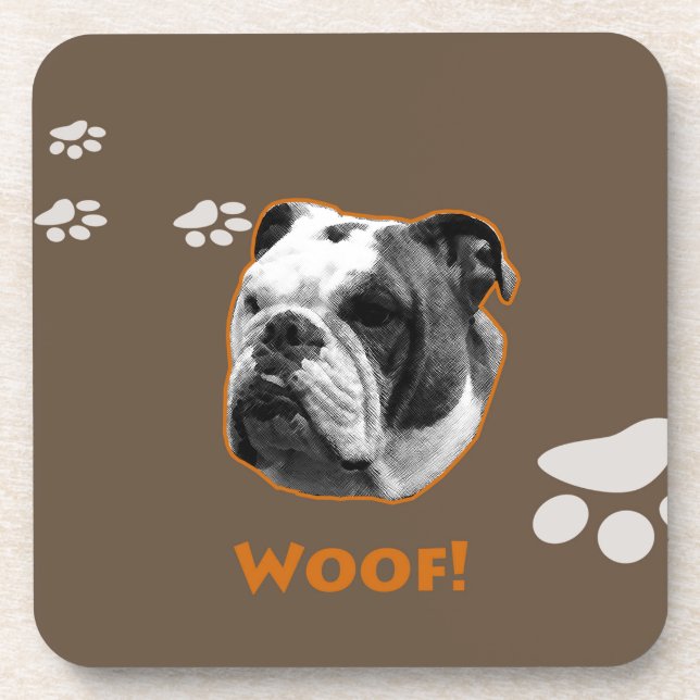 Dessous-de-verre Bulldog Woof (Devant)