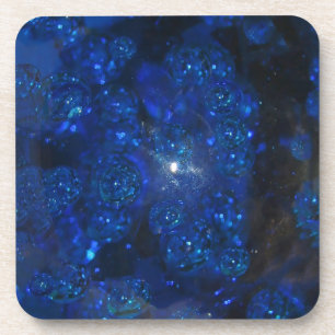 Dessous-de-verre Bulles en verre bleu tombé