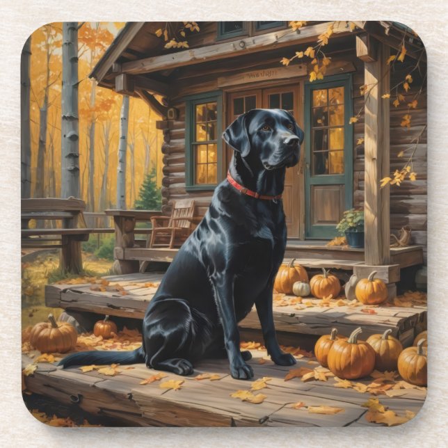 Dessous-de-verre Cabine du journal de l'extracteur Black Labrador A (Devant)