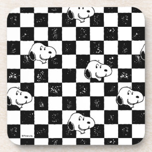 Dessous-de-verre cacahuètes   Drapeau À damiers Snoopy