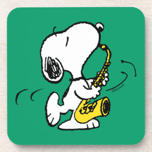 Dessous-de-verre cacahuètes Lecteur Snoopy Saxophone