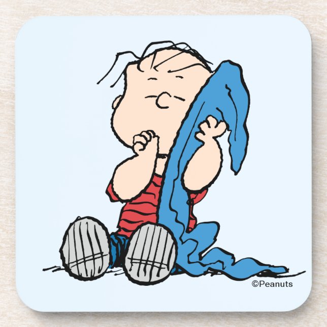 Dessous-de-verre cacahuètes | Linus et sa couverture (Devant)