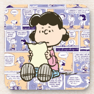 Dessous-de-verre cacahuètes   Lucy Comic Motif