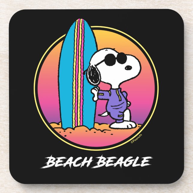 Dessous-de-verre cacahuètes | Snoopy Beach Beagle (Devant)