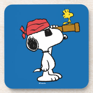 Dessous-de-verre cacahuètes Snoopy et bois de pirate