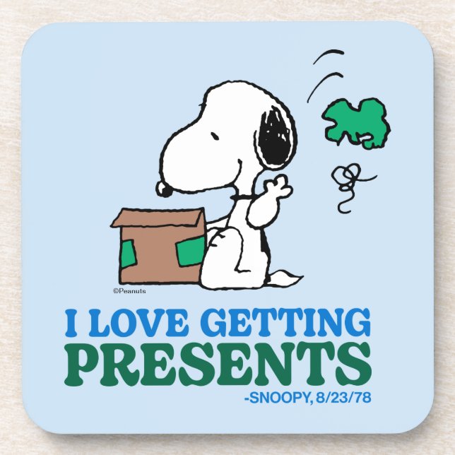 Dessous-de-verre cacahuètes | Snoopy I Love Obtenir des présentatio (Devant)