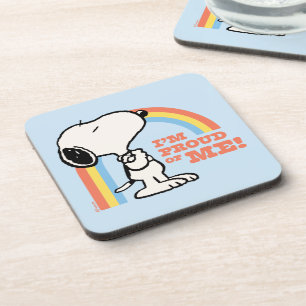 Dessous-de-verre cacahuètes   Snoopy Je suis fier de moi