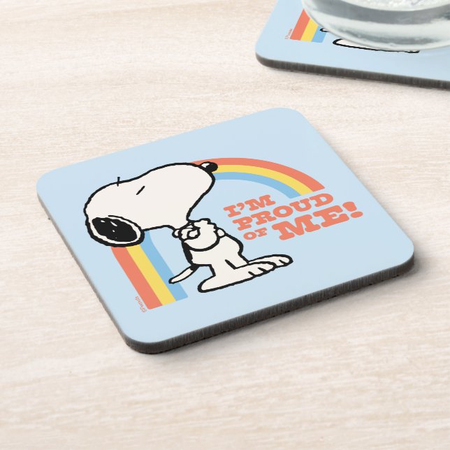 Dessous-de-verre cacahuètes | Snoopy Je suis fier de moi (Côté gauche)