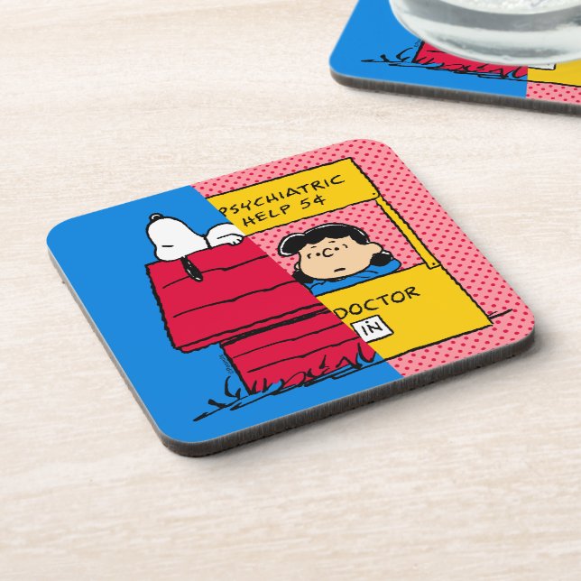 Dessous-de-verre cacahuètes | Snoopy & Lucy Half & Half (Côté gauche)