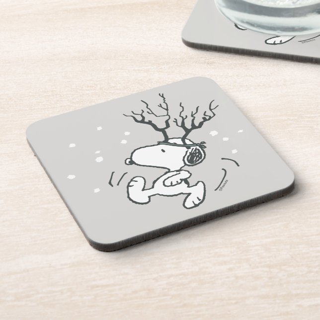 Dessous-de-verre cacahuètes | Snoopy Reindeer (Côté gauche)