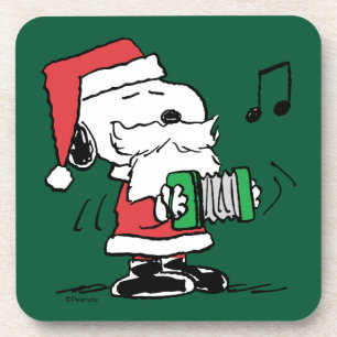 Dessous-de-verre cacahuètes   Snoopy Santa Claus Accordian