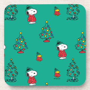 Dessous-de-verre cacahuètes   Snoopy & Woodstock Motif de Noël