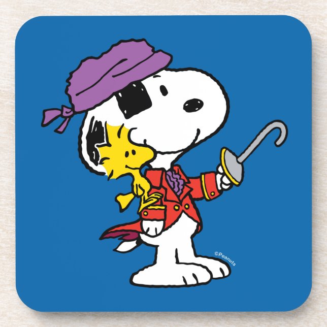 Dessous-de-verre cacahuètes | Snoopy & Woodstock Pirates (Devant)