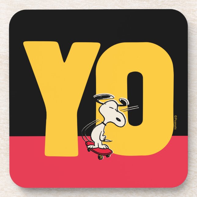 Dessous-de-verre cacahuètes | Snoopy YO Skateboard (Devant)