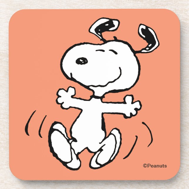 Dessous-de-verre cacahuètes | Une Danse Heureuse Snoopy (Devant)