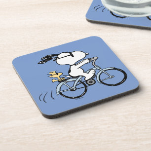 Dessous-de-verre cacahuètes   Vélo Snoopy & Woodstock