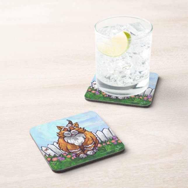 Dessous-de-verre Cadeaux et accessoires de chats de gingembre (Côté Droit)