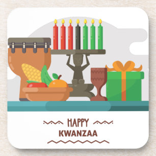 Dessous-de-verre cadeaux kwanzaa heureux