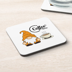 Dessous-de-verre Café avec un Gnome sur un