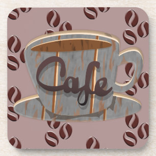 Dessous-de-verre Café Café Café Café et café Haricots Beverage Coas