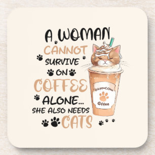 Dessous-de-verre Café & Chats - Cute Kawaii Art