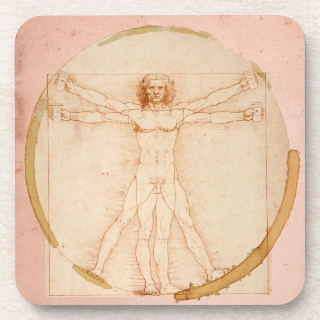 Dessous-de-verre Café de l'homme vitruvien de Da Vinci (Devant)