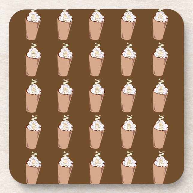 Dessous-de-verre Café Fun Tasses de Joy Mocha Art Yum (Devant)