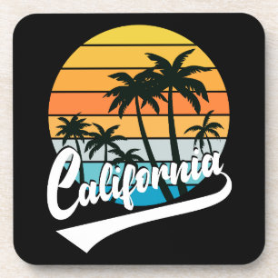 Dessous-de-verre Californie Retro Sunset Beverage Coaster
