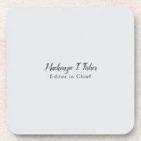 Calligraphie classique Élégante Plaque Gris simple