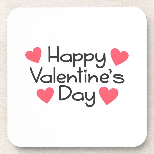 Dessous-de-verre Calligraphie Heureuse Sainte-Valentin | DESSOUS DE (Devant)