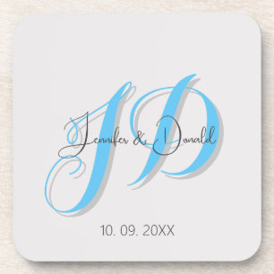 Dessous-de-verre Calligraphie tendance monogramme de script classiq